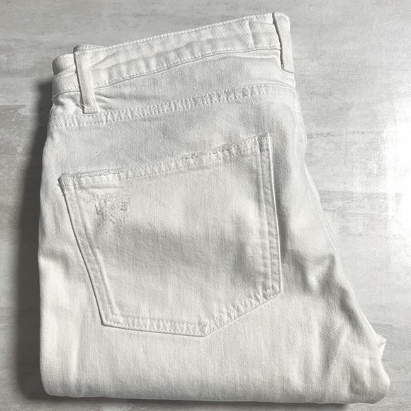 Zara white knee cut jeans sz 6 worn once - Picture 2 of 5